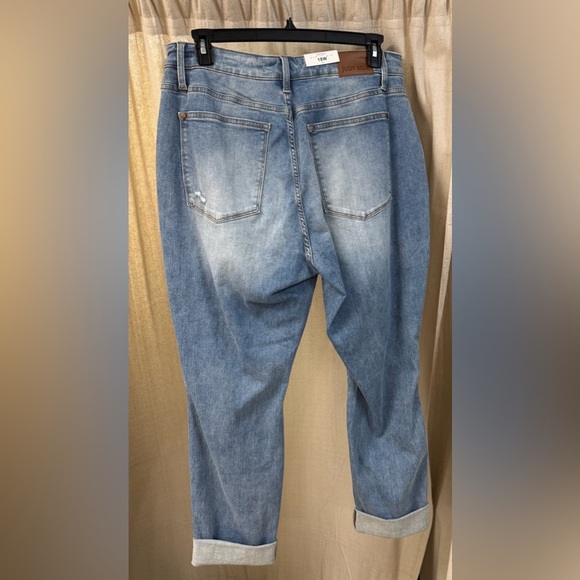 Judy Blue Men's Relaxed Light Blue Distressed Jeans - Style # 88825 - Picture 2 of 9